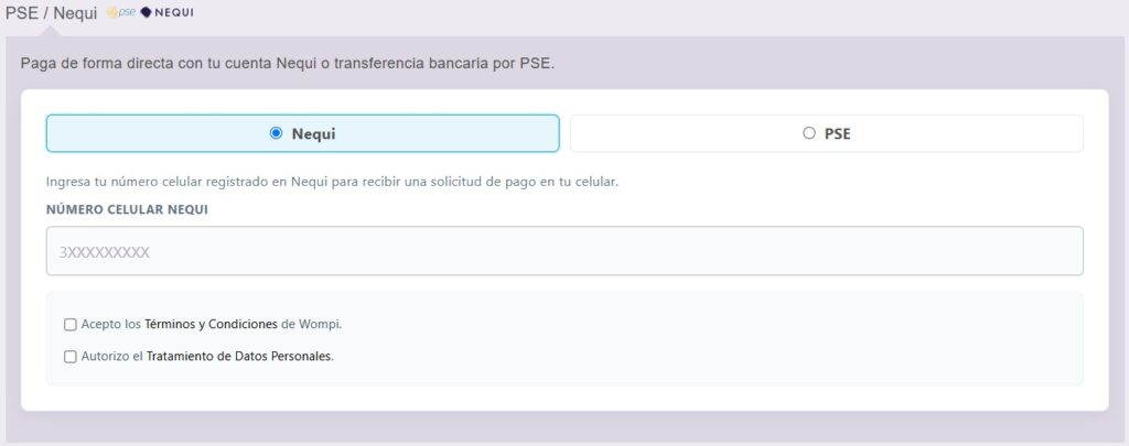 Wompi pse nequi Woocommerce